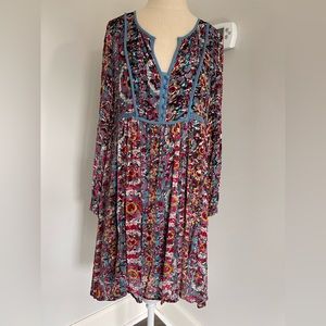 Anthropologie Floreat dress multicolor sz M